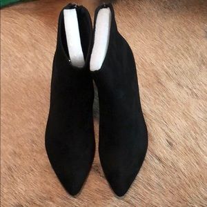 Black suede booties